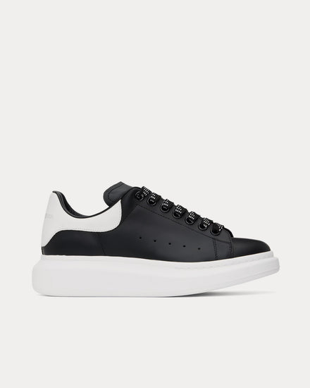 McQueen Oversized Sneaker Smooth Leather Black / White Low Top Sneakers - 1