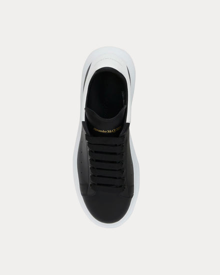 McQueen Oversized Sneaker Smooth Leather Black / White Low Top Sneakers - 2