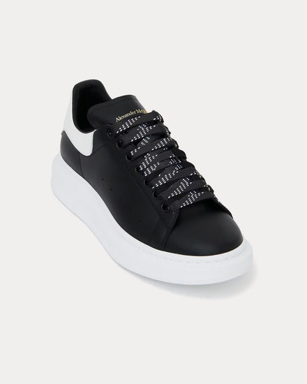 McQueen Oversized Sneaker Smooth Leather Black / White Low Top Sneakers - 3