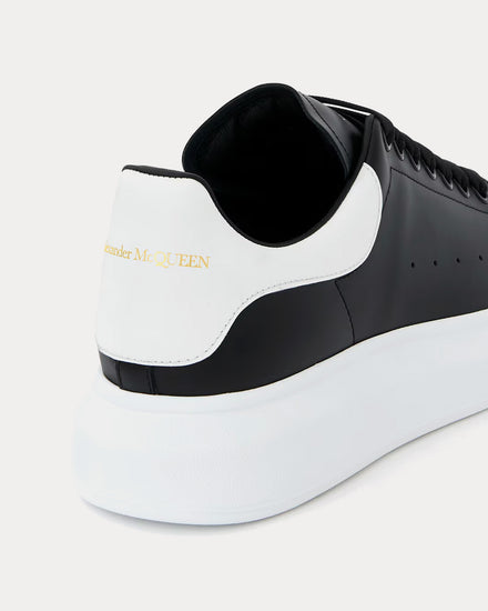 McQueen Oversized Sneaker Smooth Leather Black / White Low Top Sneakers - 5