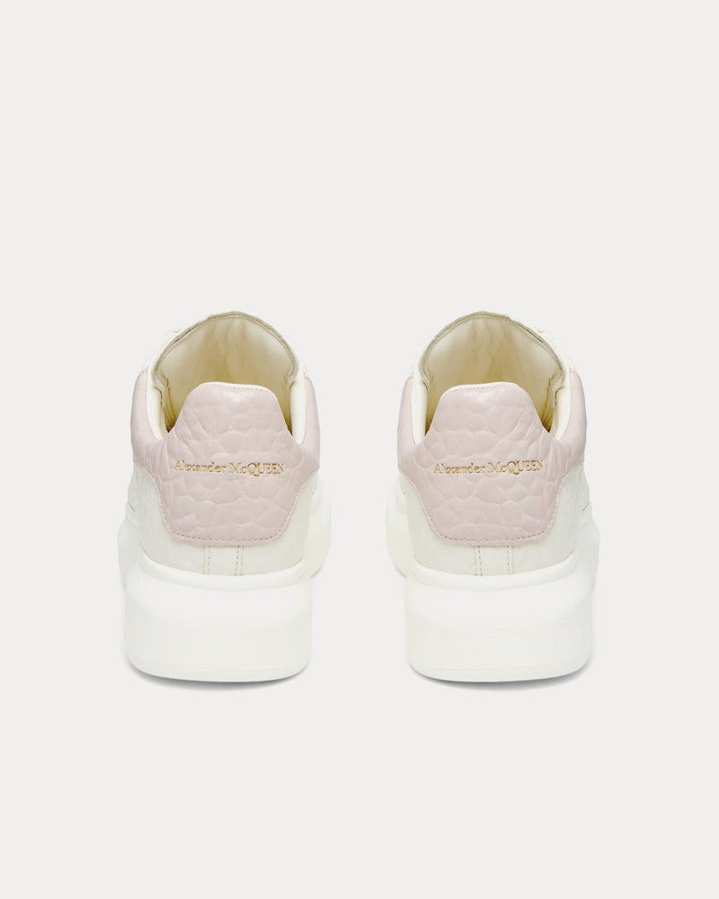 McQueen Oversized Sneaker Grainy Leather Off White / Pink Low Top Sneakers - 3