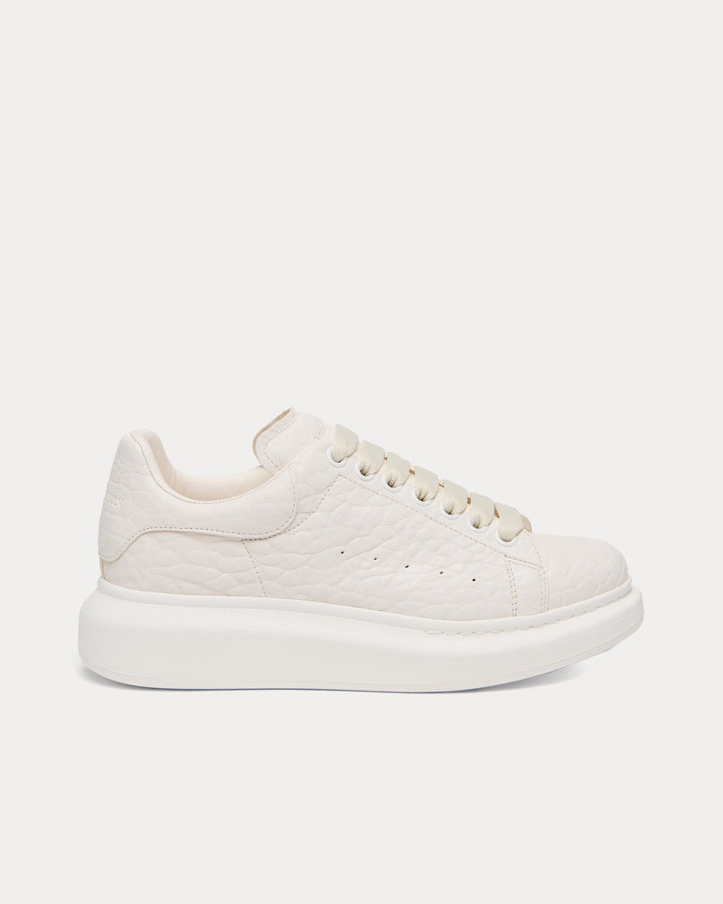 McQueen Oversized Sneaker Grainy Leather Off White Low Top Sneakers - 1