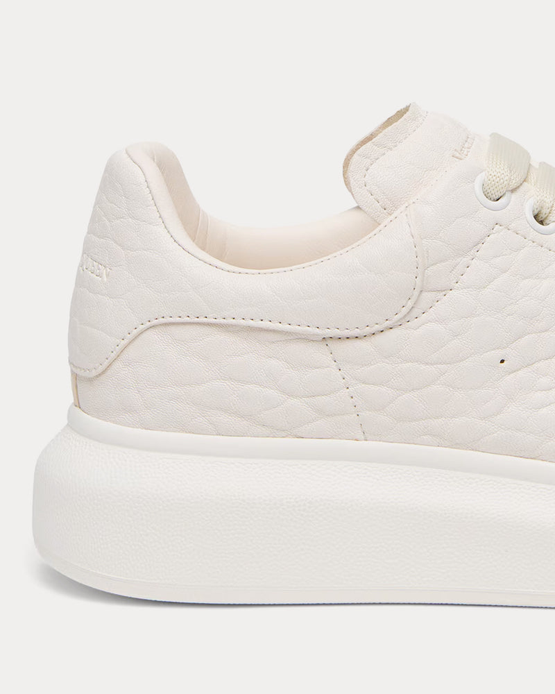 McQueen Oversized Sneaker Grainy Leather Off White Low Top Sneakers - 4