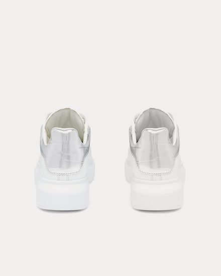 McQueen Oversized Sneaker White / Silver Low Top Sneakers - 3