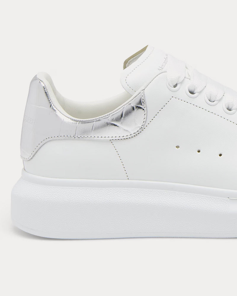 McQueen Oversized Sneaker White / Silver Low Top Sneakers - 4