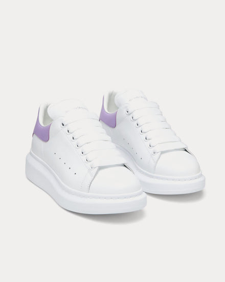 McQueen Oversized Sneaker Calf Leather White / Lilac Low Top Sneakers - 2