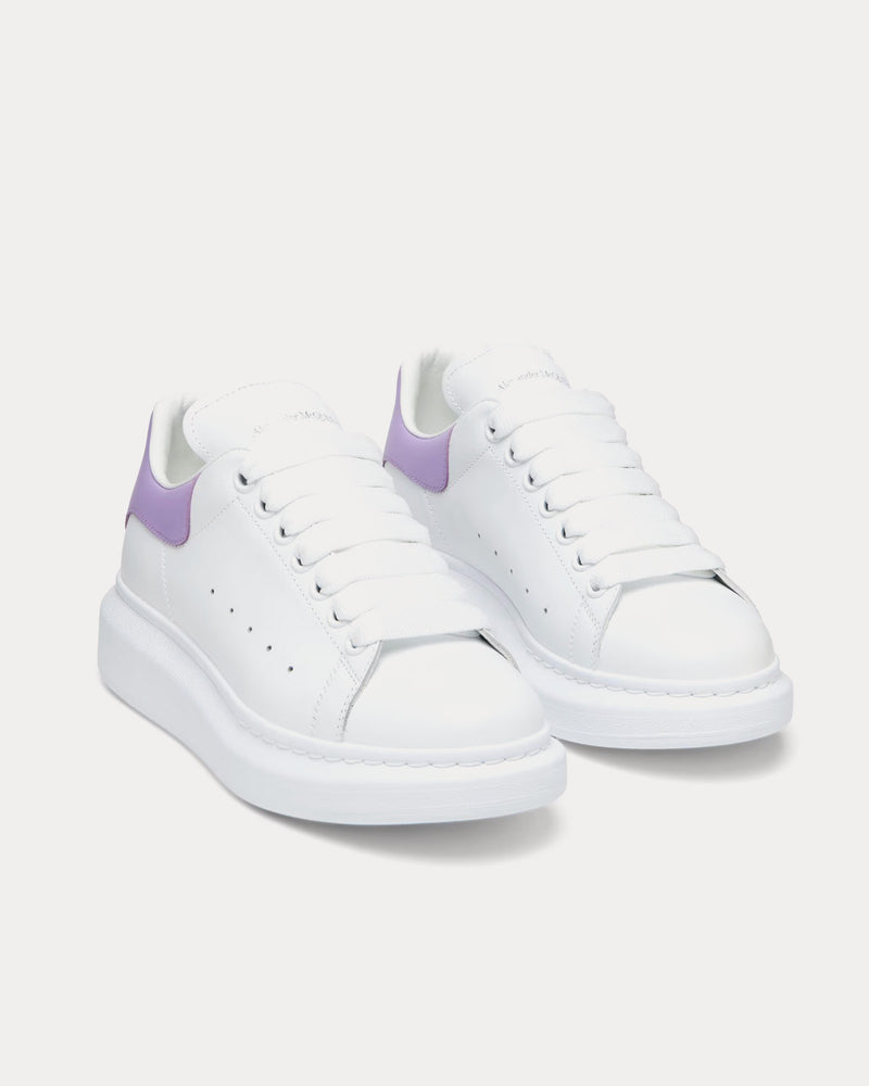 McQueen Oversized Sneaker Calf Leather White / Lilac Low Top Sneakers - 2