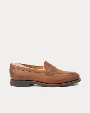 Meermin 514045 Waxy Kudu Leather Autumn Spice Penny Loafers