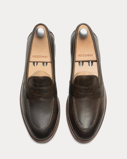 Meermin 514045 Naked Kudu Leather Caper Penny Loafers - 2