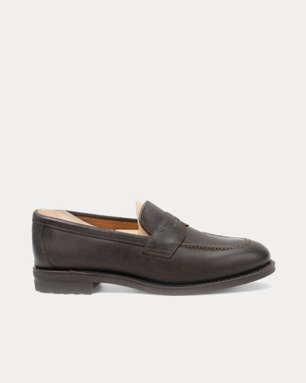 Meermin 514045 Waxy Commander Suede Rust Penny Loafers - 1