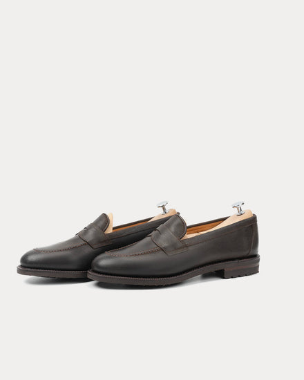 Meermin 514045 Waxy Commander Suede Rust Penny Loafers - 3