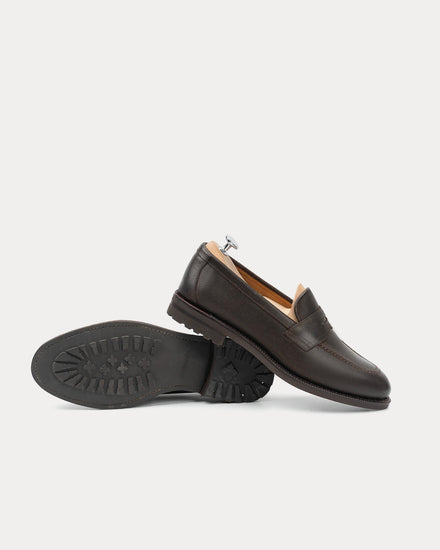 Meermin 514045 Waxy Commander Suede Rust Penny Loafers - 4