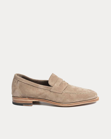 Meermin 514511 Suede Taupe Penny Loafers - 1