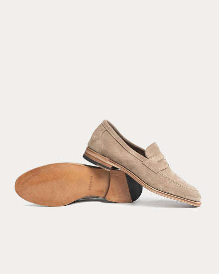 Meermin 514511 Suede Taupe Penny Loafers - 4