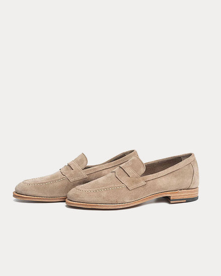 Meermin 514511 Suede Taupe Penny Loafers - 3