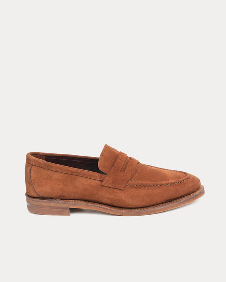 Meermin 514511 Superbuck Suede Rust Penny Loafers - 1