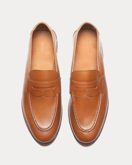 Meermin 514511 Antique Calf Tan Penny Loafers - 2