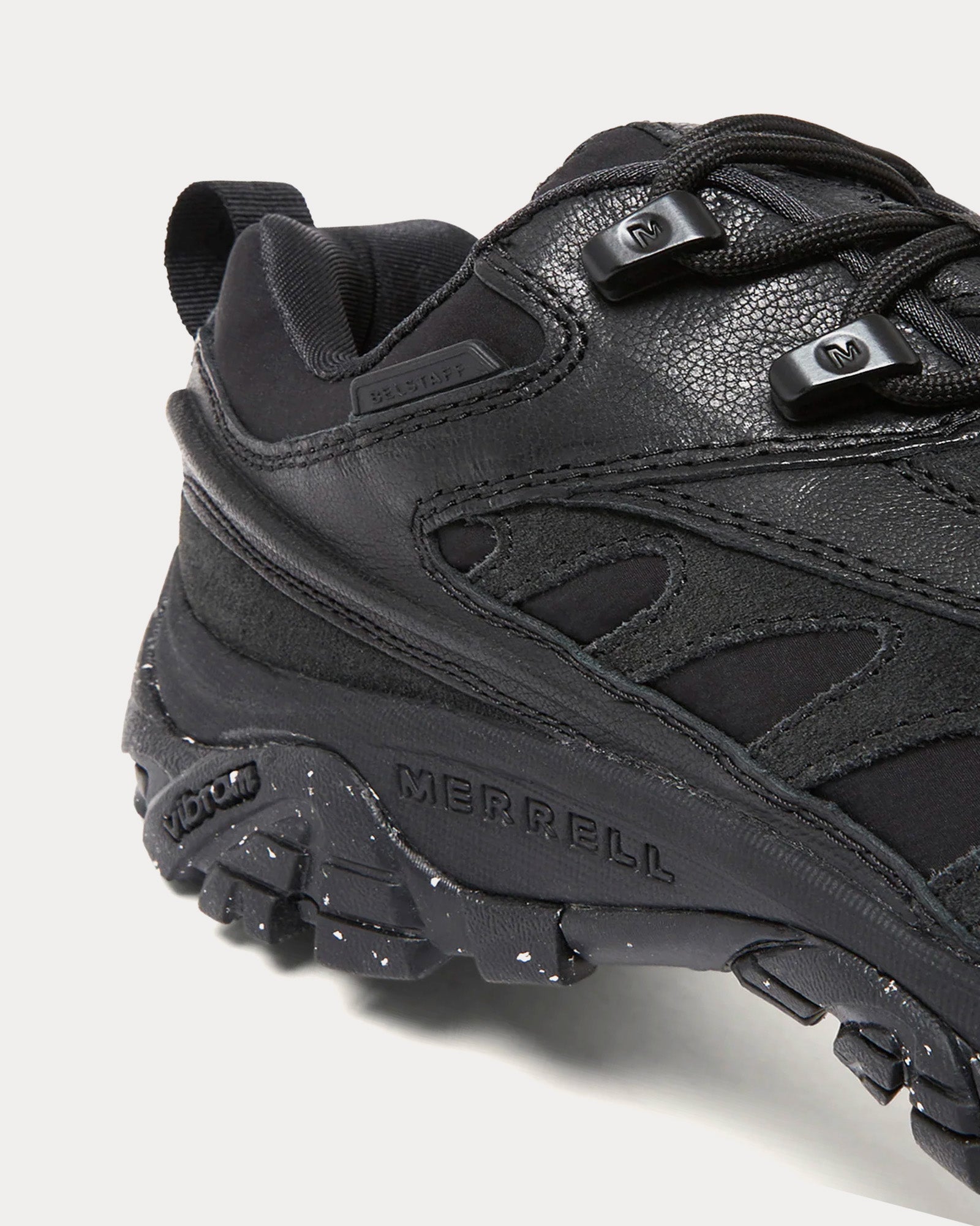 Merrell 1TRL x Belstaff Unisex Moab Mesa Luxe Hiker Black Low Top Sneakers