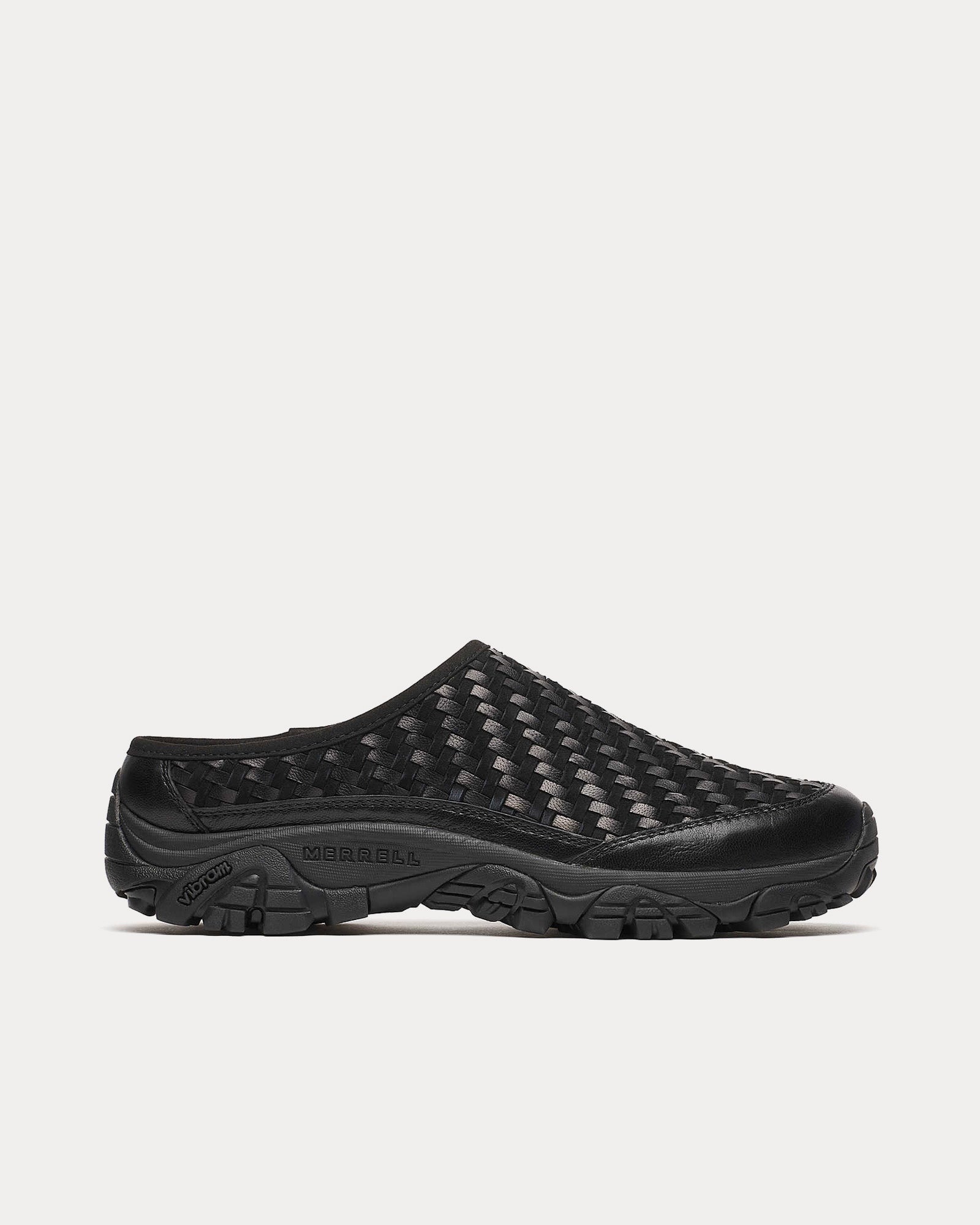 Merrell 1TRL Unisex Moab 2 Slide Leather Woven Black Slip On