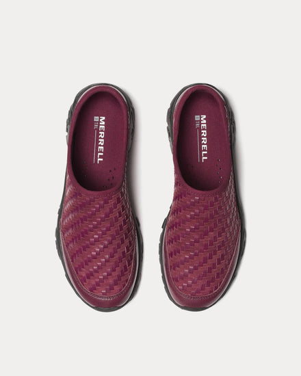 Merrell 1TRL Moab 2 Slide Leather Woven Dark Cherry Mules - 2