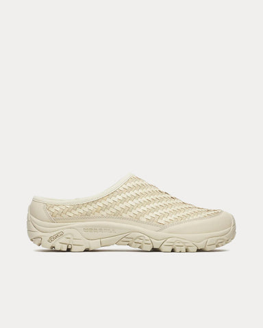 Merrell 1TRL Moab 2 Slide Leather Woven Stucco Mules