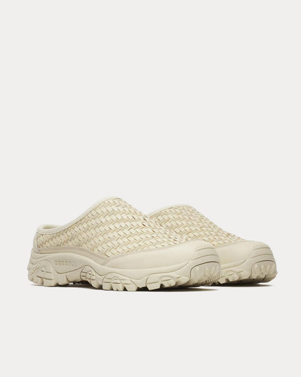 Merrell 1TRL Moab 2 Slide Leather Woven Stucco Mules - 3
