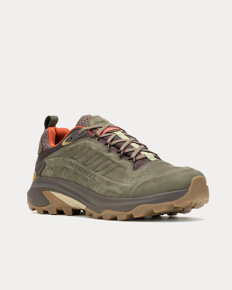 Merrell Moab Speed 2 Leather Waterproof Olive Hiking Shoes - 3