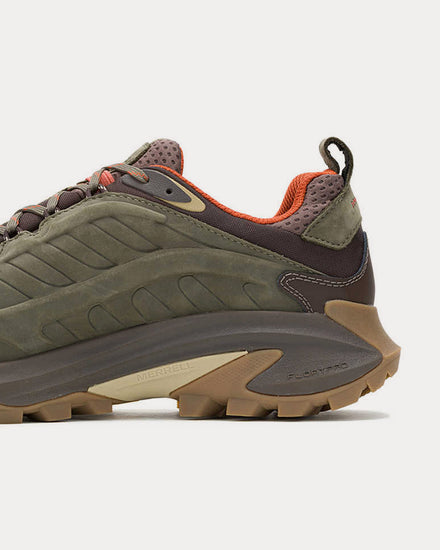 Merrell Moab Speed 2 Leather Waterproof Olive Hiking Shoes - 5