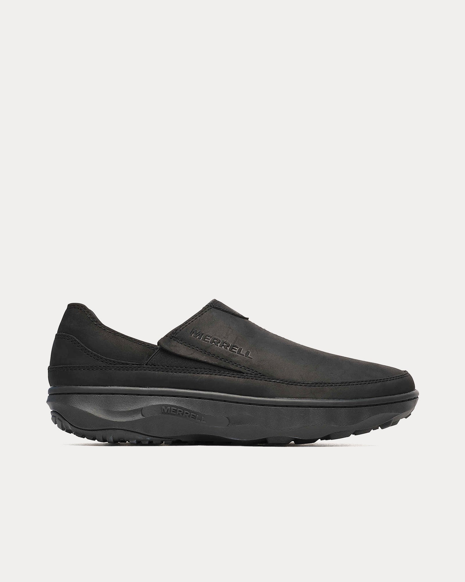 Merrell Black Loafers Slip-Ons with Minimalist Design Amazon.com | Merrell Jungle Moc Nubuck Black/Black | Loafers  main image 2