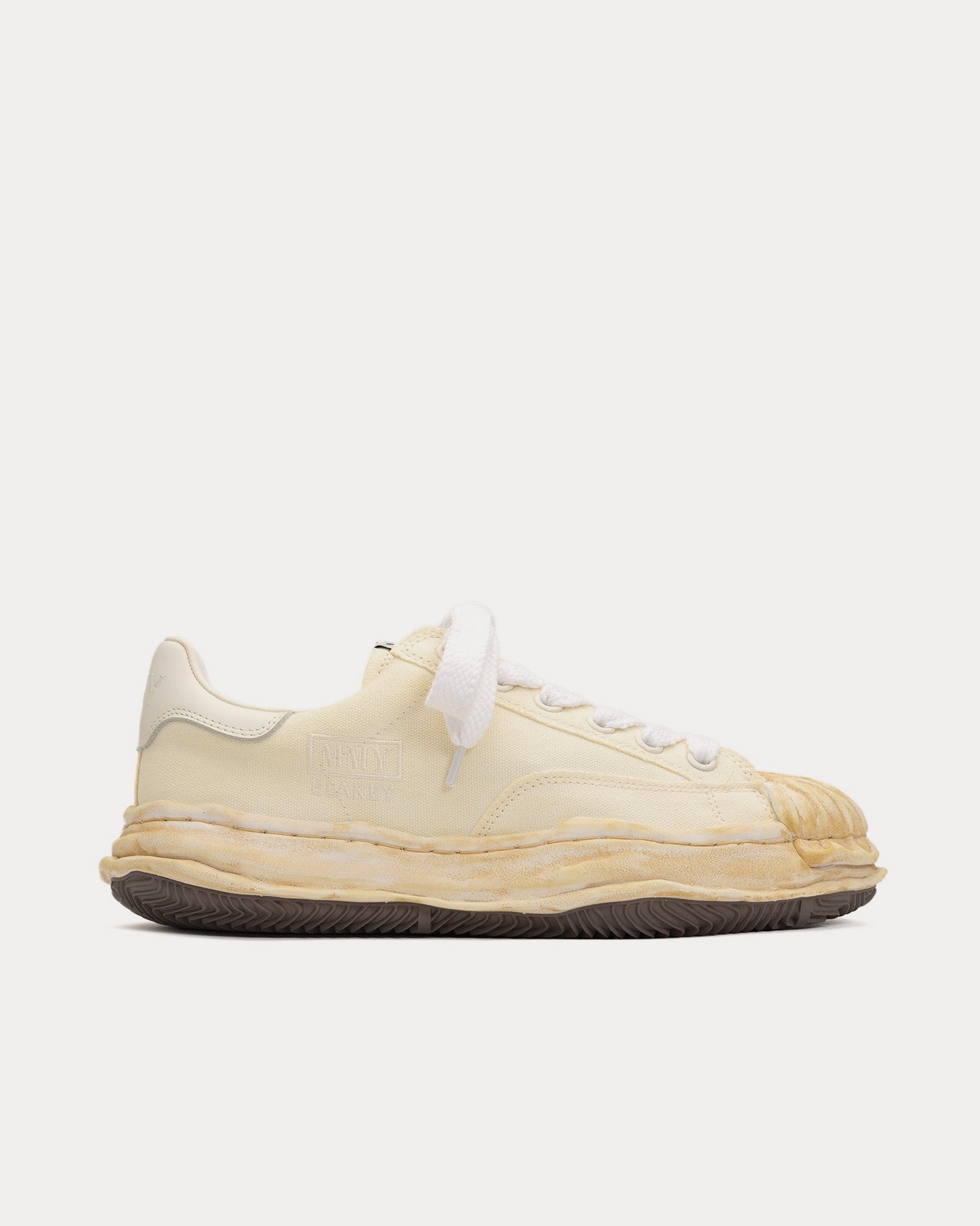 Mihara Yasuhiro - Blakey OG Sole Over-Dyed Canvas White Low Top Sneakers