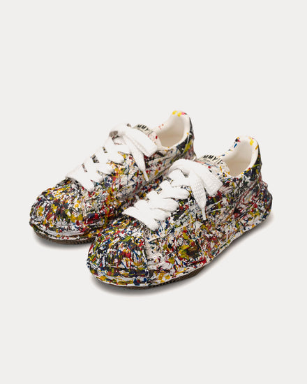 Mihara Yasuhiro Blakey OG Sole Sputtering Paint Canvas White Low Top Sneakers - 2