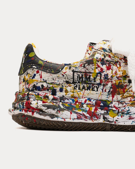Mihara Yasuhiro Blakey OG Sole Sputtering Paint Canvas White Low Top Sneakers - 3