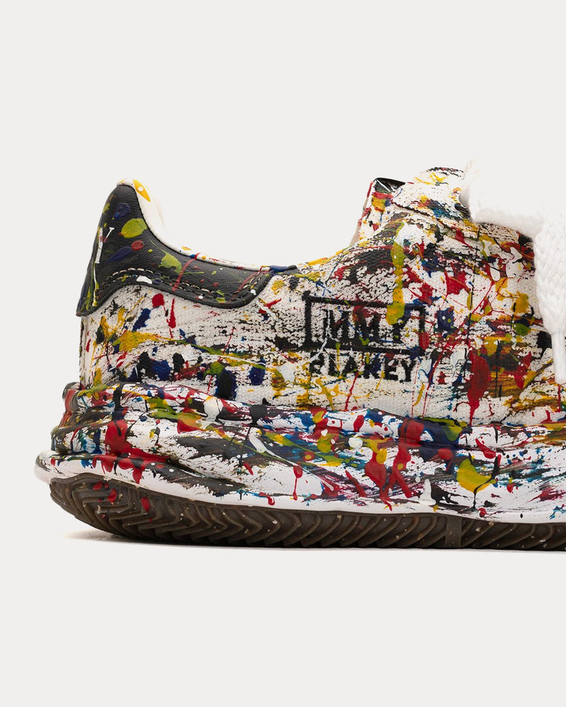 Mihara Yasuhiro Blakey OG Sole Sputtering Paint Canvas White Low Top Sneakers - 3