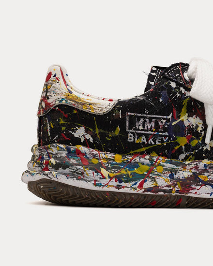 Mihara Yasuhiro Blakey OG Sole Sputtering Paint Canvas Black Low Top Sneakers - 3