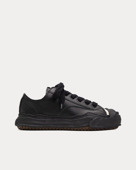 Mihara Yasuhiro Hank OG Sole Leather Black / Black Low Top Sneakers - 1