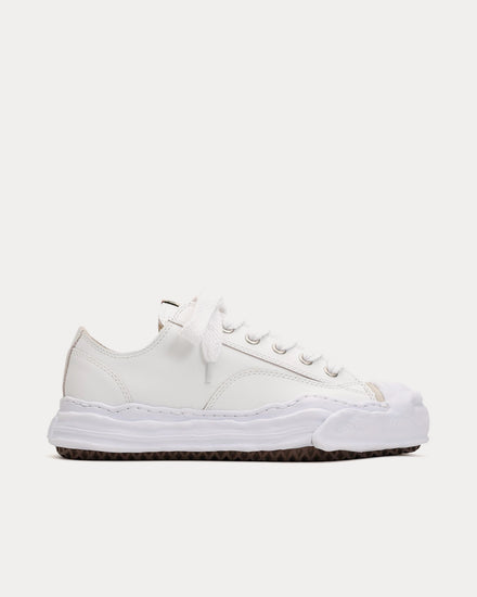 Mihara Yasuhiro Hank OG Sole Leather White Low Top Sneakers - 1