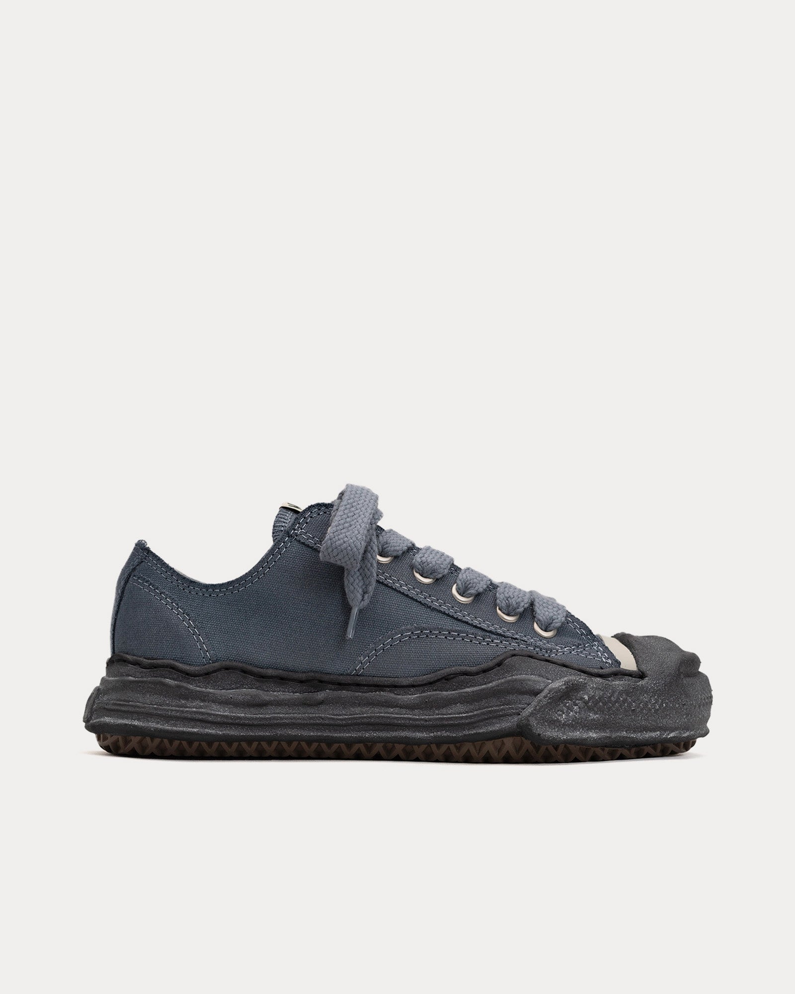 Mihara Yasuhiro - Hank OG Sole Over-Dyed Canvas Black / Black Low Top Sneakers