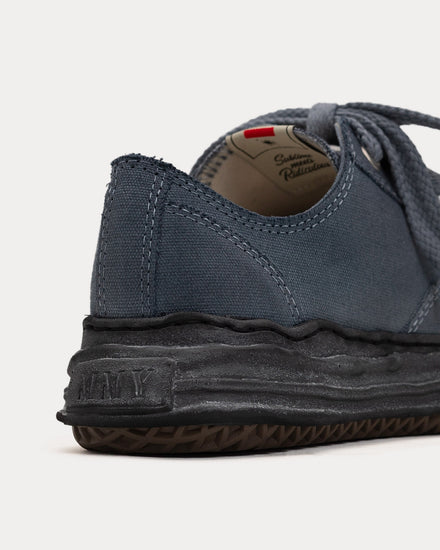 Mihara Yasuhiro Hank OG Sole Over-Dyed Canvas Black / Black Low Top Sneakers - 2