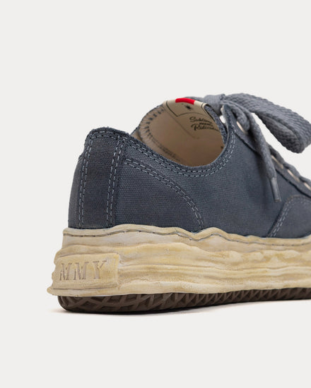Mihara Yasuhiro Hank OG Sole Over-Dyed Canvas Black Low Top Sneakers - 2