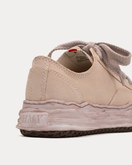 Mihara Yasuhiro Hank OG Sole Over-Dyed Canvas Brown Low Top Sneakers - 2