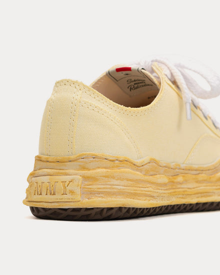 Mihara Yasuhiro Hank OG Sole Over-Dyed Canvas White Low Top Sneakers - 2
