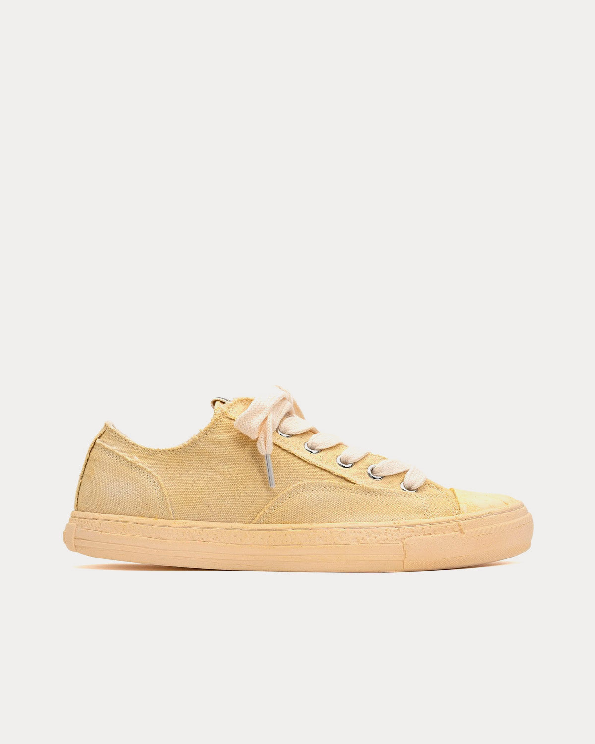 General Scale By Maison Mihara Yasuhiro - Past Sole Overdyed Canvas Beige Low Top Sneakers