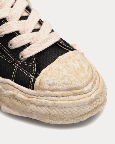 Mihara Yasuhiro Peterson23 OG Sole Garment Dyed Canvas Black Low Top Sneakers - 4