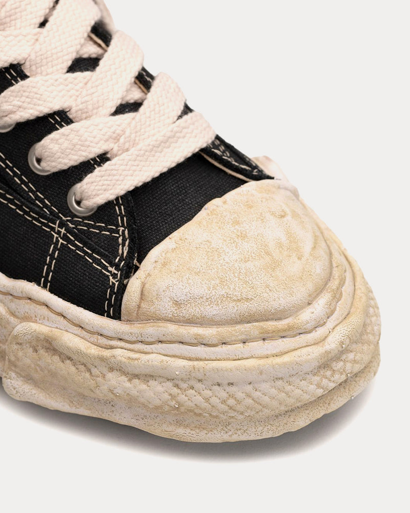 Mihara Yasuhiro Peterson23 OG Sole Garment Dyed Canvas Black Low Top Sneakers - 4