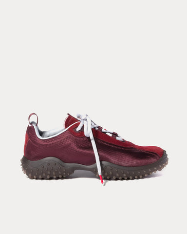 Miu Miu Bubble Technical Fabric & Suede Burgundy Low Top Sneakers
