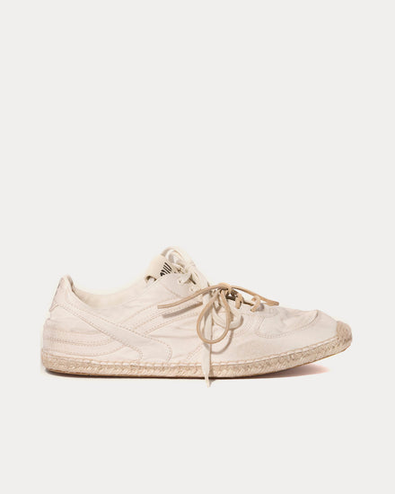 Miu Miu Gymnasium Canvas Ecru Low Top Sneakers - 1