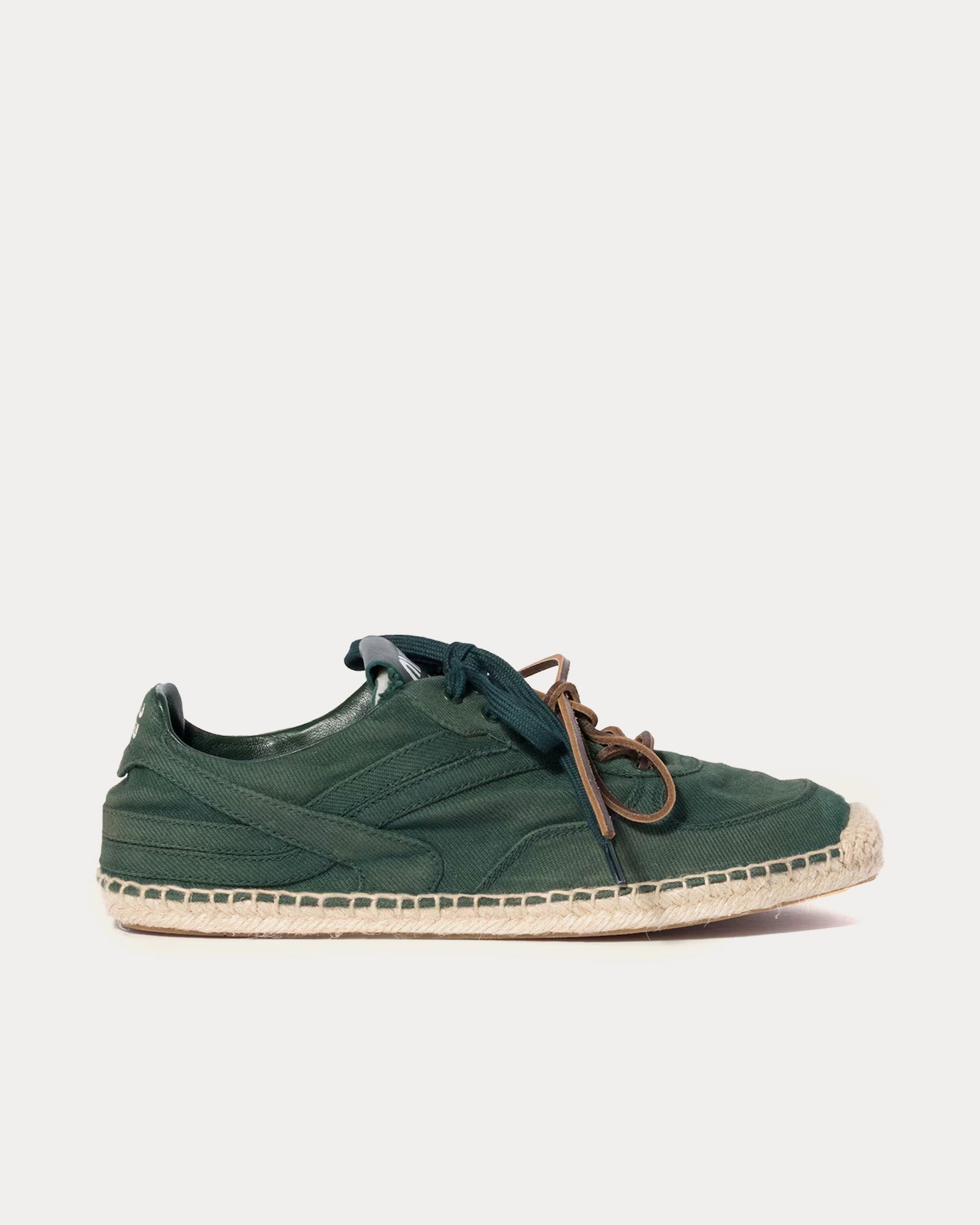 Miu Miu Women's Gymnasium Gabardine Bottle Green Low Top Sneakers