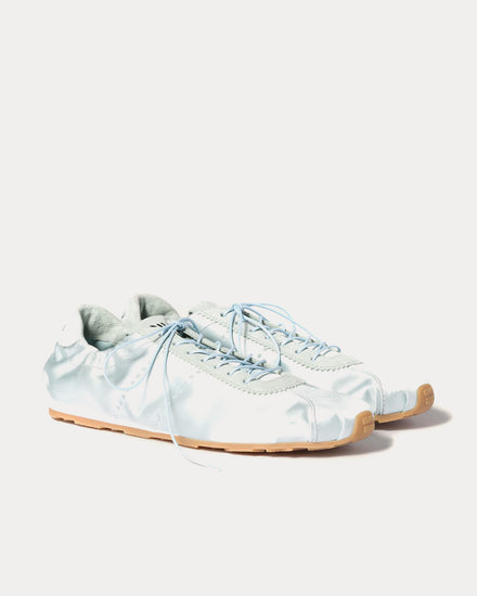Miu Miu Plume Satin Powder Blue Low Top Sneakers - 2