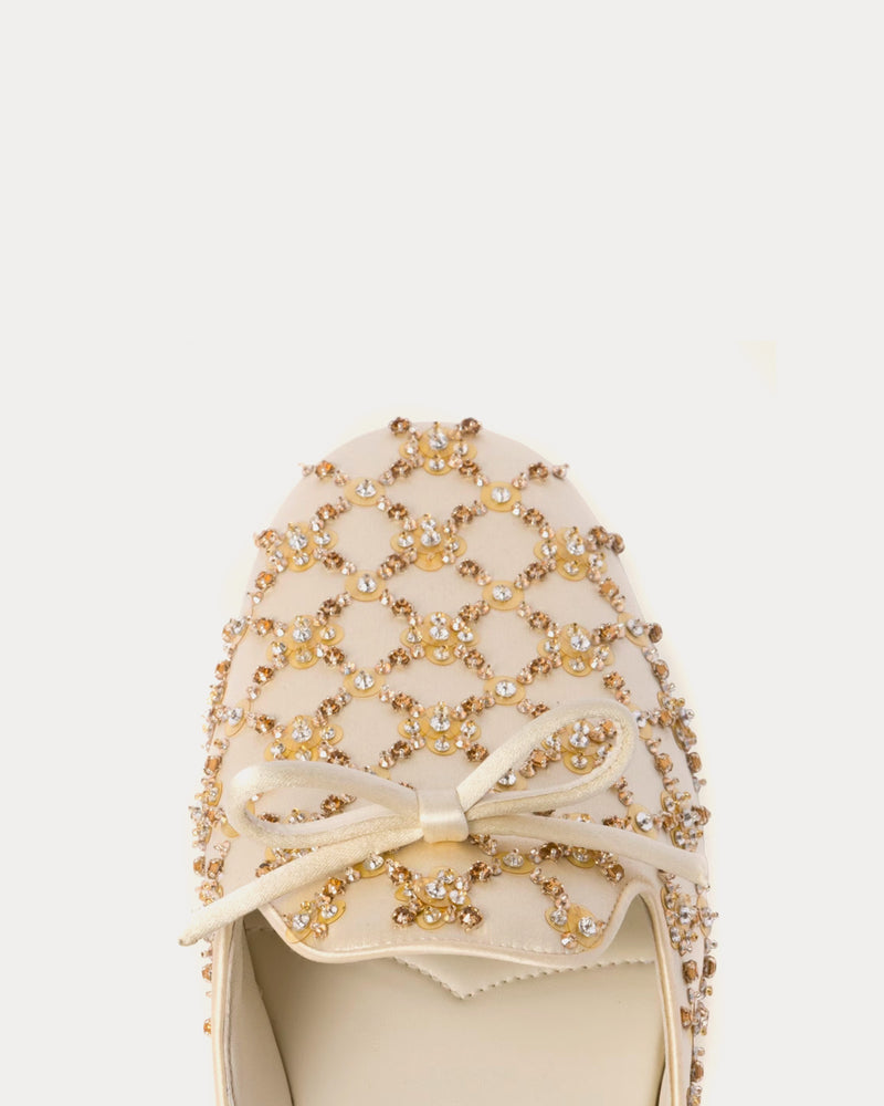 Miu Miu Satin Ivory Slippers - 2