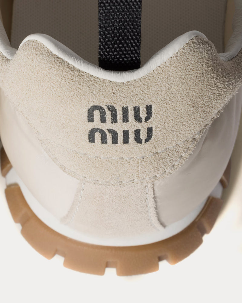 MIU MIU platform sneakers white suede wool 461862 main image 1